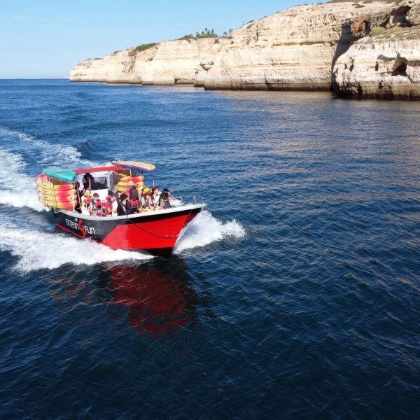 a small boat in a body of water